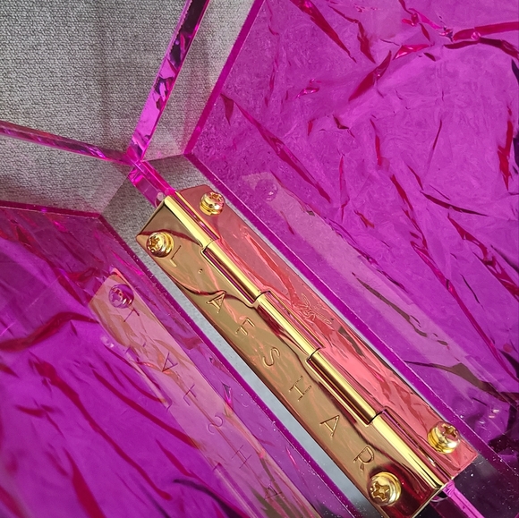 Fuchsia Pink Handbag Crushed Ice Texture - Picture 4 of 7